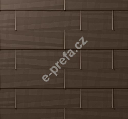 PREFA fasádní panel fx.12 velký, povrch hladký, Vojenská hnědá - khaki P.10
