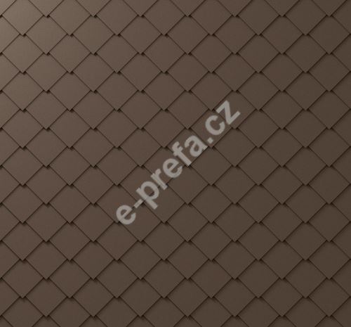 PREFA fasádní šablona 29x29, povrch stucco, Vojenská hnědá - khaki P.10