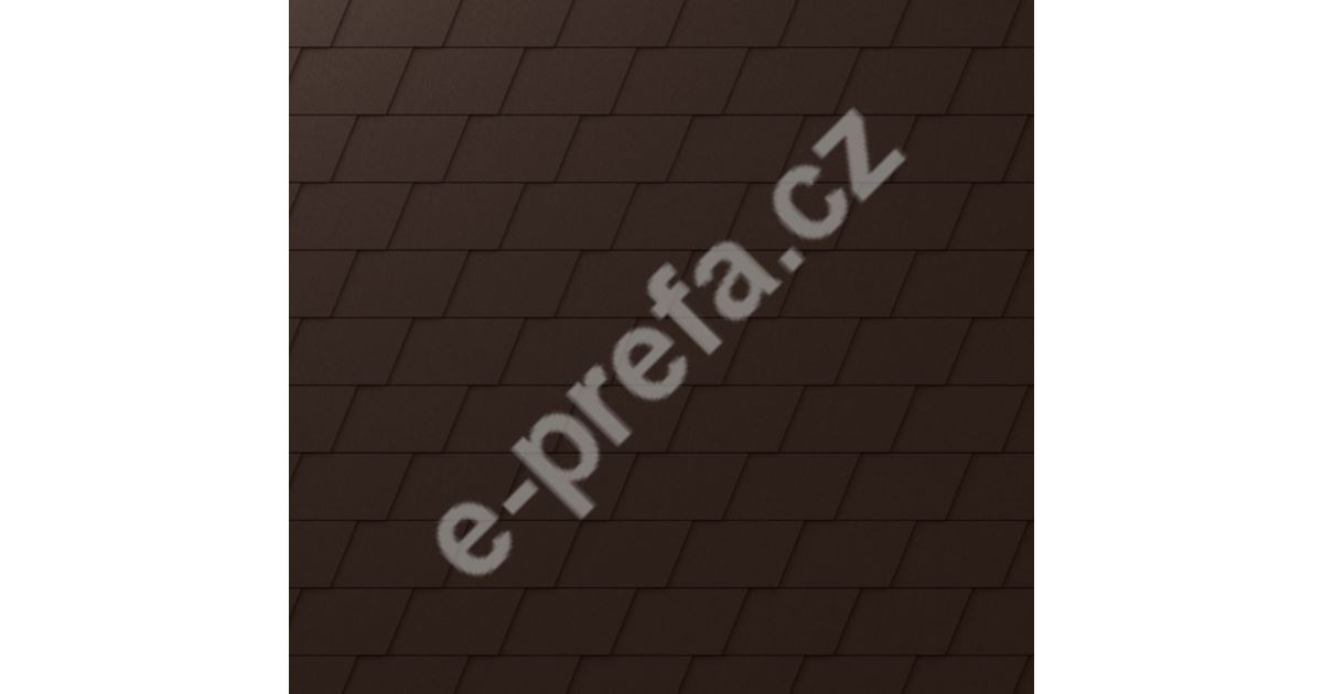 PREFA falcovaný šindel DS.19, povrch stucco, Oříšková P.10 Falcovaný šindel DS.19, povrch stucco, Oříšková P10