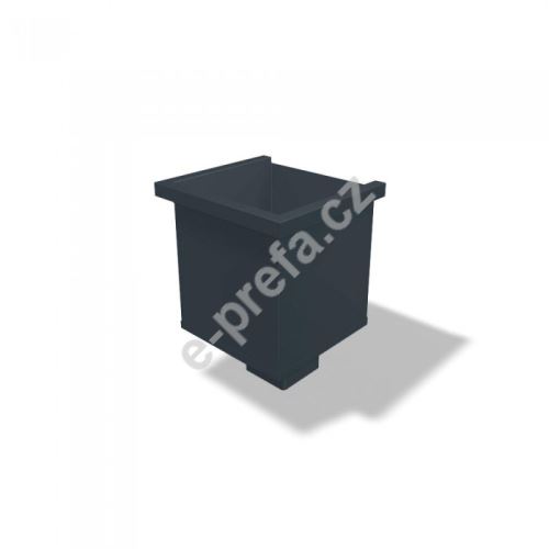PREFA sběrný kotlík hranatý hliníkový 80 x 80 mm pro hranatý svod, Antracit P10 RAL 7016