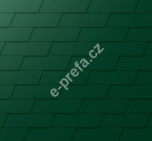 PREFA fasádní šindel xl, povrch stucco, Mechově zelená P.10