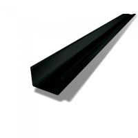 PREFA žlab, okap hranatý hliníkový Ø 86 mm, délka 6M, Černá P10 RAL 9005