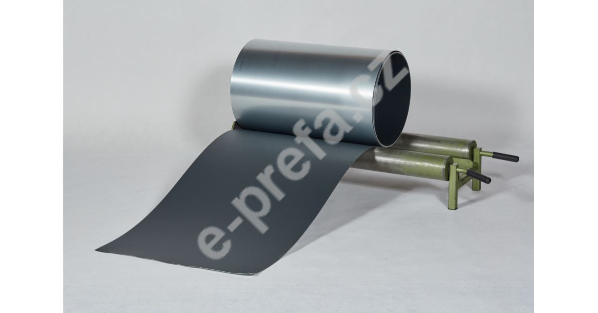 PREFA hliníkový plech Prefalz 0,70 x 1000 Antracit P.10, hladký Přepočet běžný metr na kila Přepočet metr čtverečný na kila