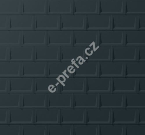 PREFA střešní panel r.16, 700 x 420 mm stucco, Černá P.10