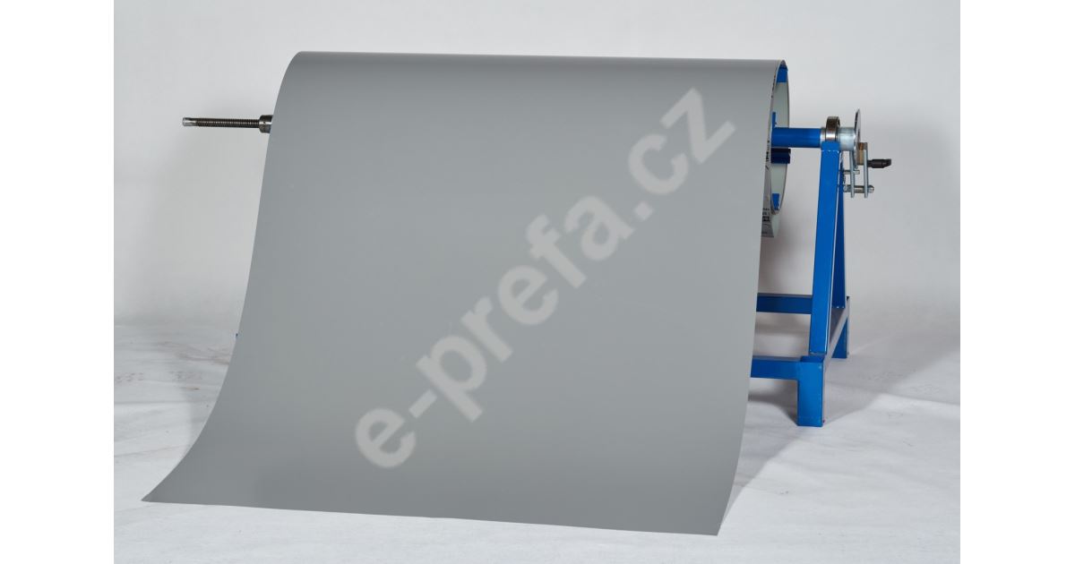 PREFA clr plech ve svitku 0,7 x 1000mm + folie, Světle šedá/Světle šedá Přepočet běžný metr na kila Přepočet metr čtverečný na kila