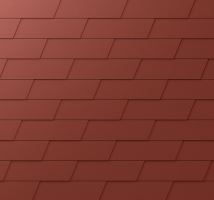 PREFA fasádní šindel xl, povrch stucco, Tmavě červená P.10