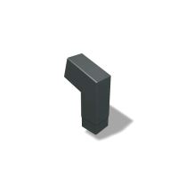 PREFA koleno hranaté hliníkové 72° krátké 100 x 100 mm, Tmavě šedá P10 RAL 7043