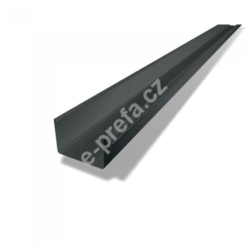 PREFA žlab, okap hranatý hliníkový, šířka 150 mm, délka 3M, Tmavě šedá P10 RAL 7043