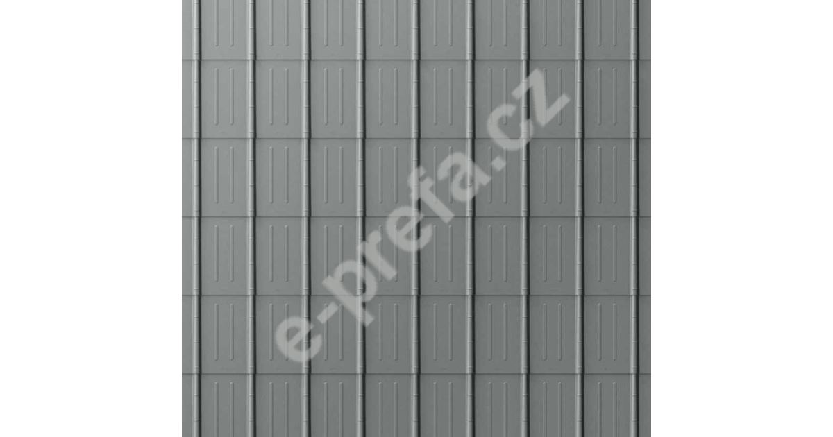 PREFA falcovaná taška, povrch stucco, Světle šedá P.10 PREFA falcovaná taška - stucco - Světle šedá P.10