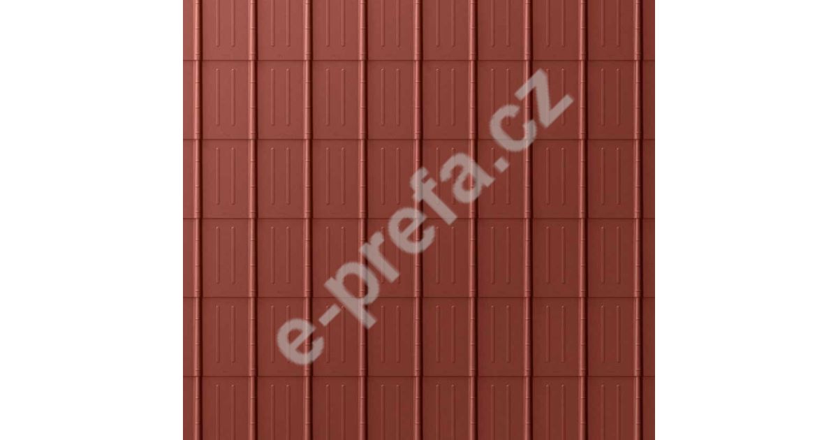 PREFA falcovaná taška, povrch stucco, Tmavě červená P.10 PREFA falcovaná taška - stucco - Tmavě červená P.10