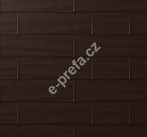 PREFA střešní panel fx.12, 1400 x 420 mm velký hladký, Oříšková P.10