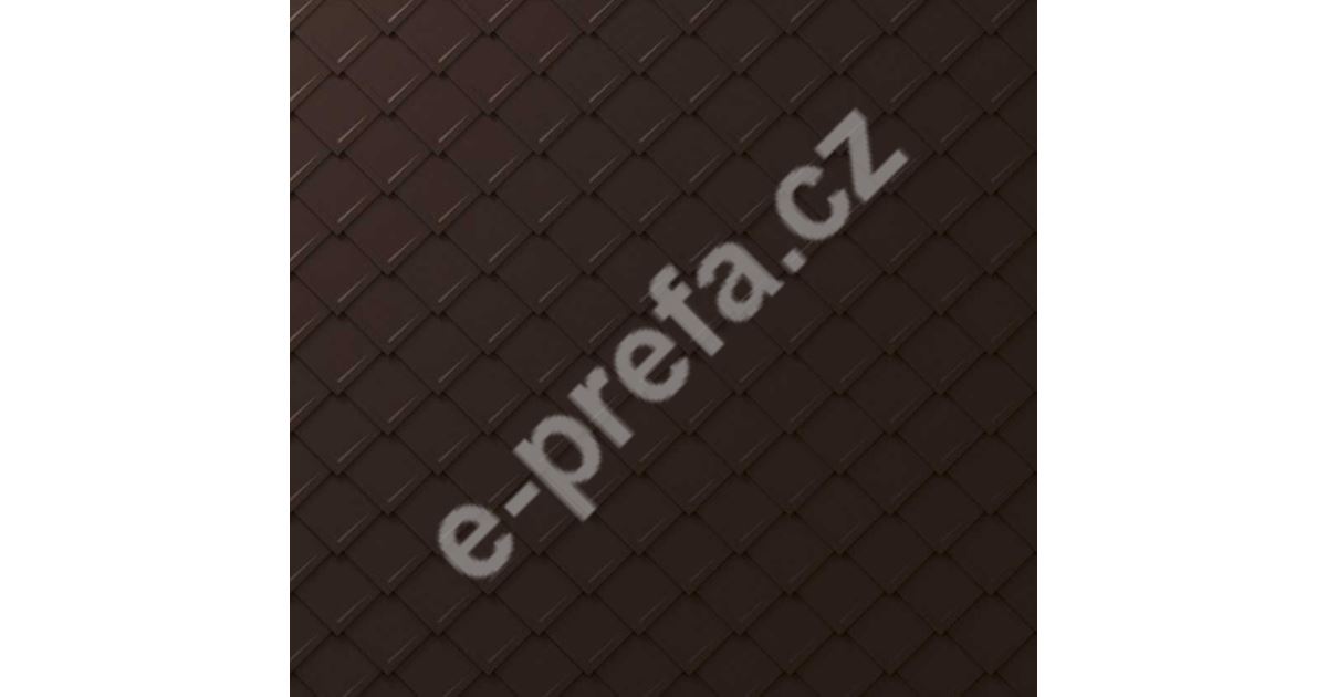 PREFA falcovaná šablona 29x29, povrch stucco, Oříšková P.10 PREFA falcovaná šablona 29 x 29 - stucco - Oříšková P.10
