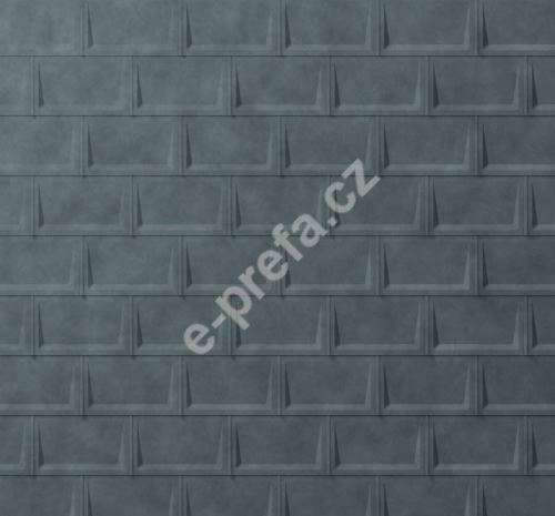 PREFA střešní panel r.16, 700 x 420 mm stucco, Břidlicová P.10