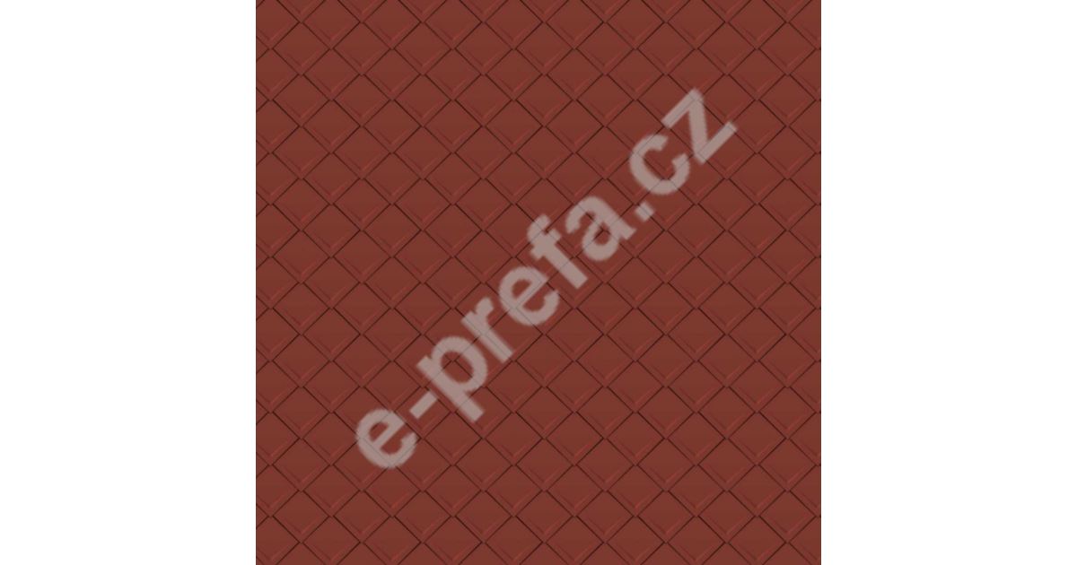 PREFA falcovaná šablona 29x29, povrch stucco, Tmavě červená P.10 PREFA falcovaná šablona 29 x 29 - stucco - Tmavě červená P.10