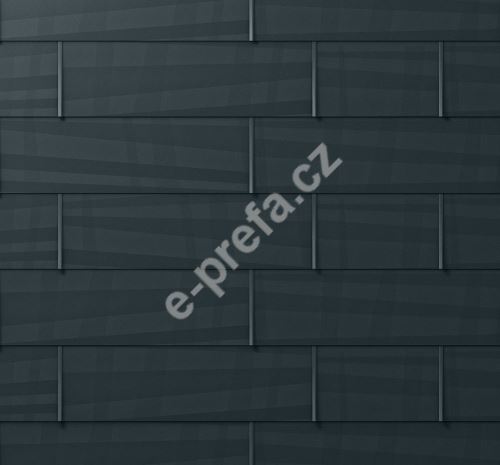 PREFA střešní panel fx.12, 700 x 420 mm malý hladký, Černá P.10