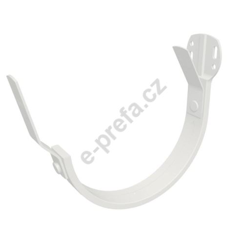 PREFA hliníkový hák žlabu římsový/čelní Ø 100 mm, Prefa bílá P10 RAL 9002