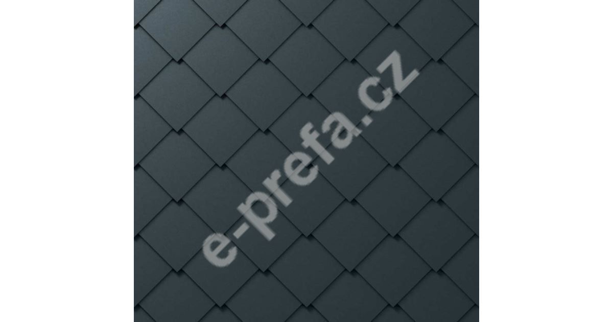 PREFA falcovaná šablona, 44 x 44 mm stucco, Antracit P.10 PREFA falcovaná šablona 44 x 44 mm - stucco - Antracit P.10