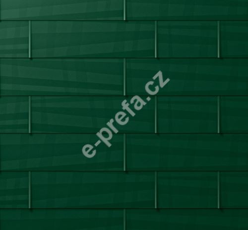 PREFA fasádní panel fx.12 velký, povrch hladký, Mechově zelená P.10