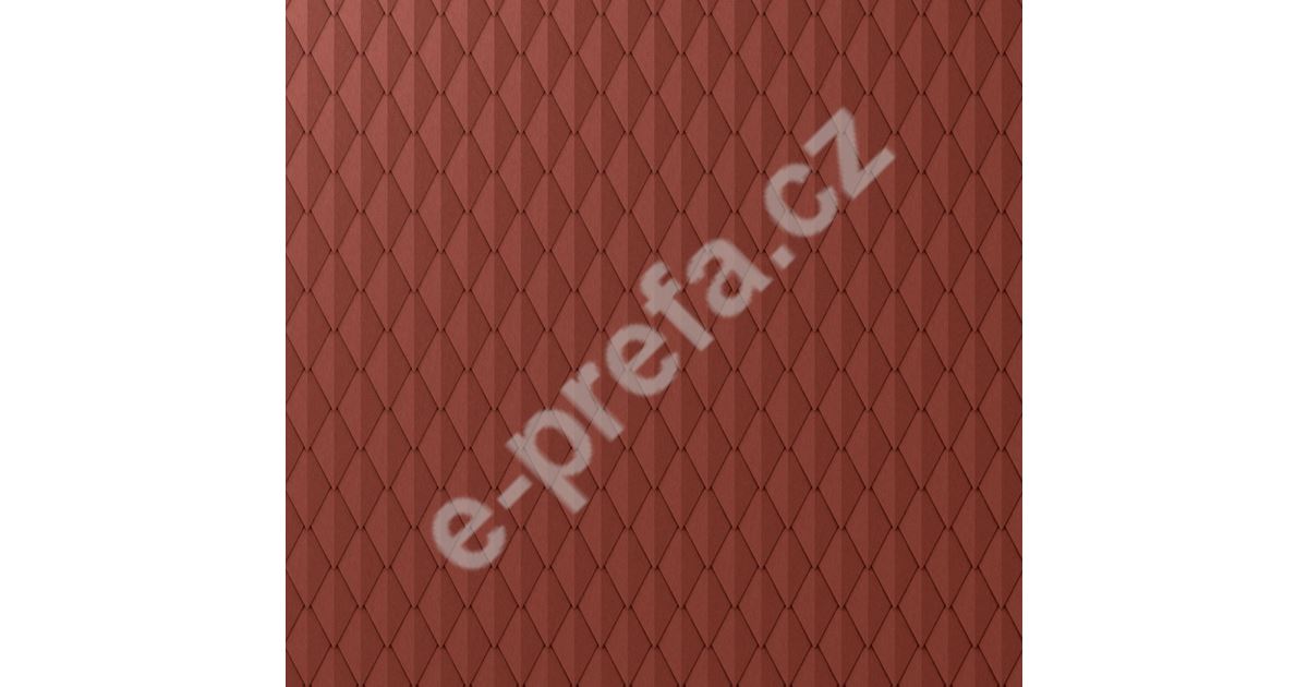 PREFA věžovka stucco, 305 x 175 mm, Tmavě červená P.10 PREFA věžovka 305 x 175 mm - Tmavě červená P.10