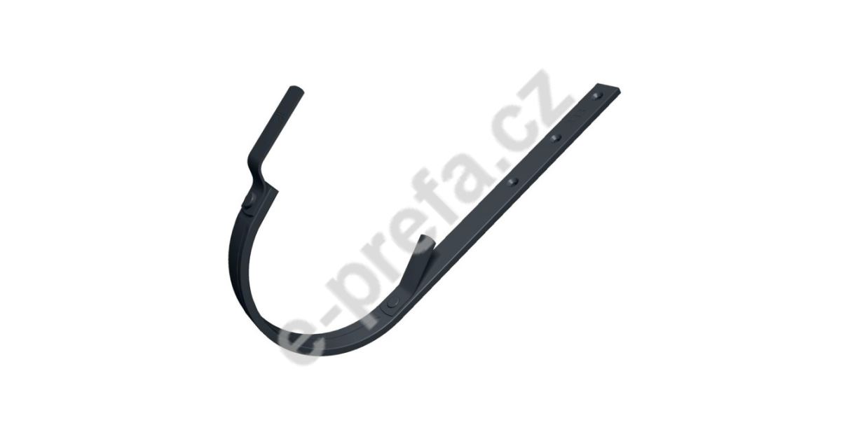 PREFA žlabové háky, 250/23 x 7, Antracit P10