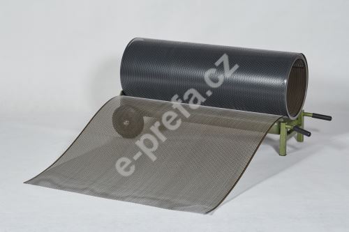 PREFA děrovaný hliníkový plech ve svitku 0,70 x 1000 mm, Antracit/Vojenská hnědá - khaki