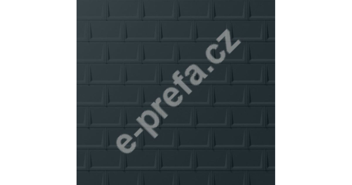 PREFA střešní panel r.16, 700 x 420 mm stucco, Tmavě šedá P10 / balení 8,24 m2 Střešní panel R.16, 700 x 420 mm stucco, Tmavě šedá P10