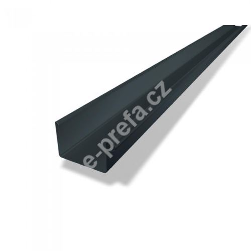 PREFA žlab, okap hranatý hliníkový, šířka 150 mm, délka 3M, Antracit P10 RAL 7016